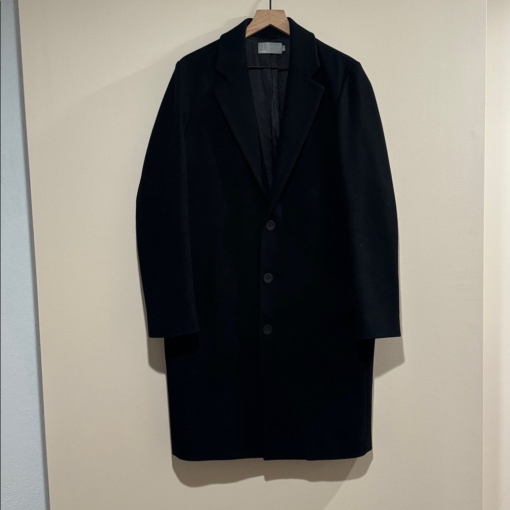 Vince‎ Black Wool Pea Coat M